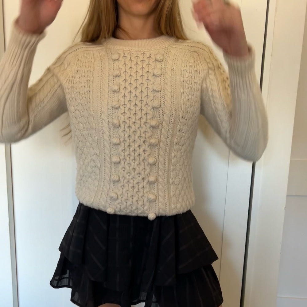 Wool-blend cable knit sweater from J. Crew